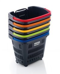 Rollerbasket 34 L, vedettävä ostoskori