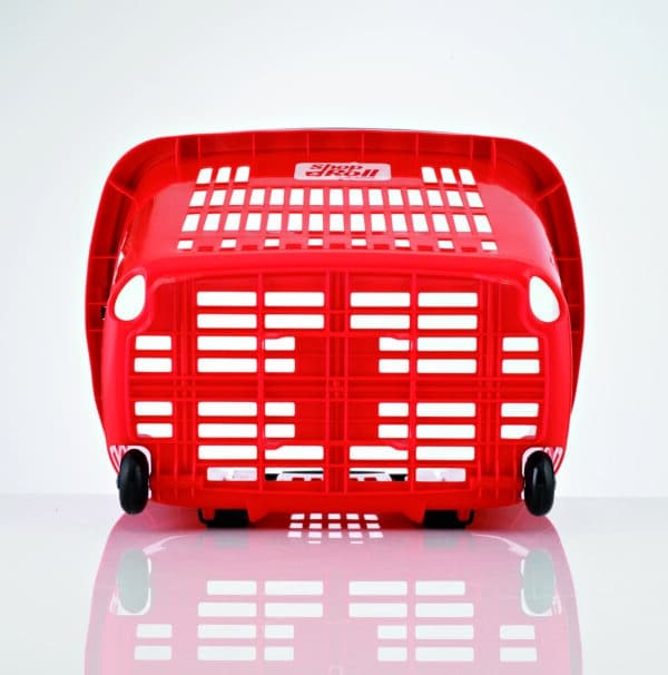 Vedettävä ostoskori 34L, punainen - Image 3