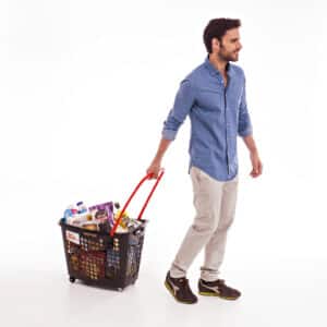 Shop & Roll 55 L, vedettävä ostoskori