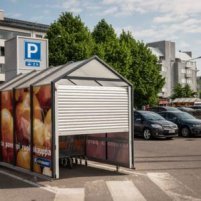 Rulo-ovet ostosvaunukatoksiin